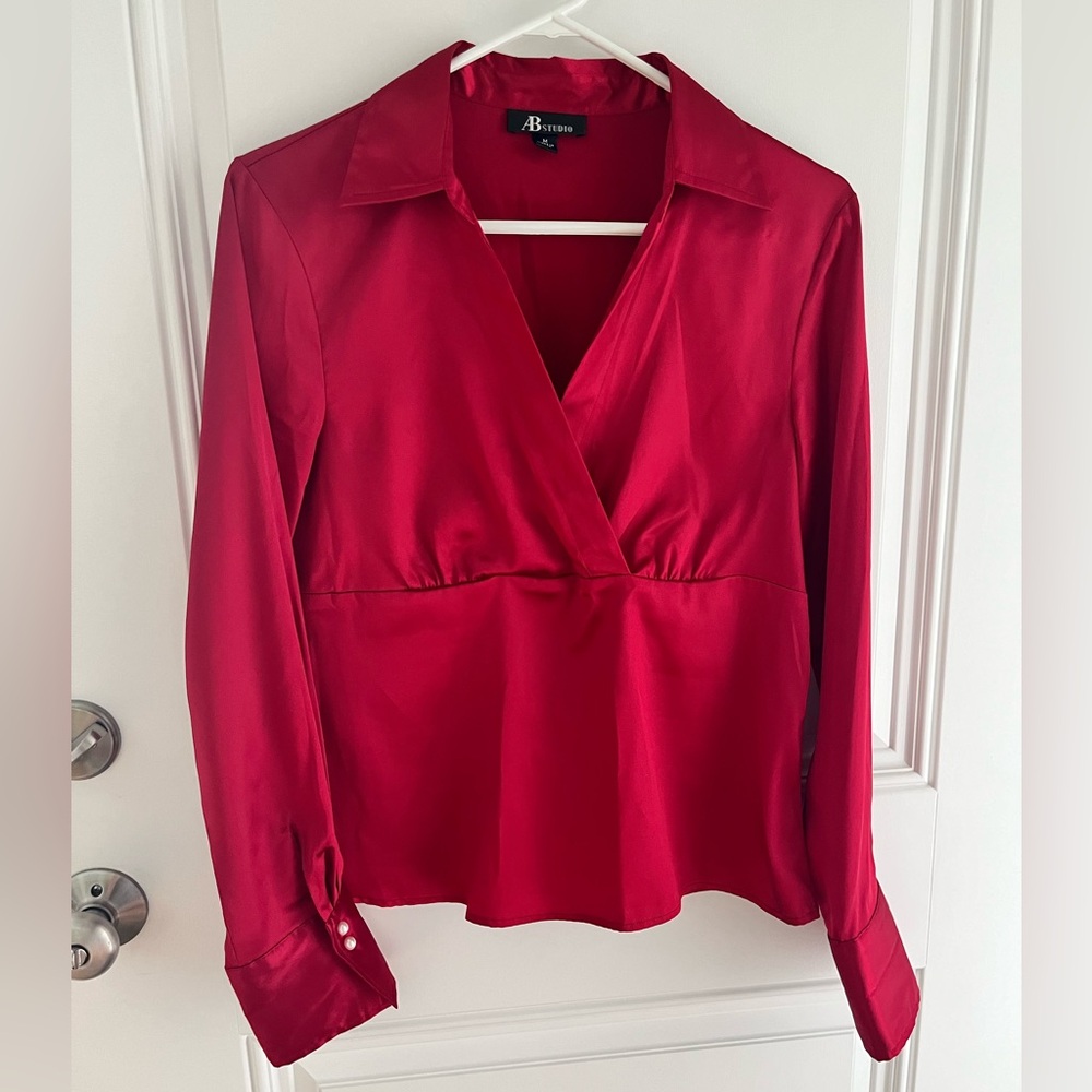 ABSTUDIO Dark Red Blouse
